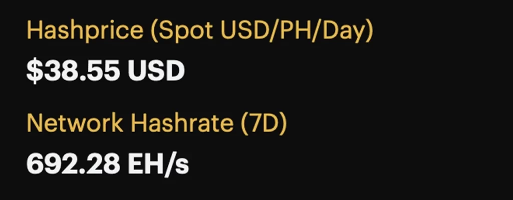 نرخ هش‌ بیت ‌کوین بر اساس hashrateindex.com Luxor در روز یکشنبه، 8 سپتامبر، ساعت 12:15 بعد از ظهر به وقت زمان روشنایی شرقی (EDT)